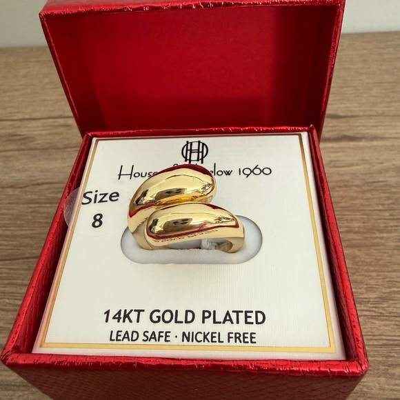 House of Harlow 1960 Gold Plated Wrap Ring, Size 8, NWT - Picture 2 of 5